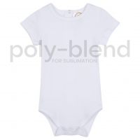 *Sublimation Blanks* Blank Unisex Short Sleeve Infant Bodysuit - Poly Blend